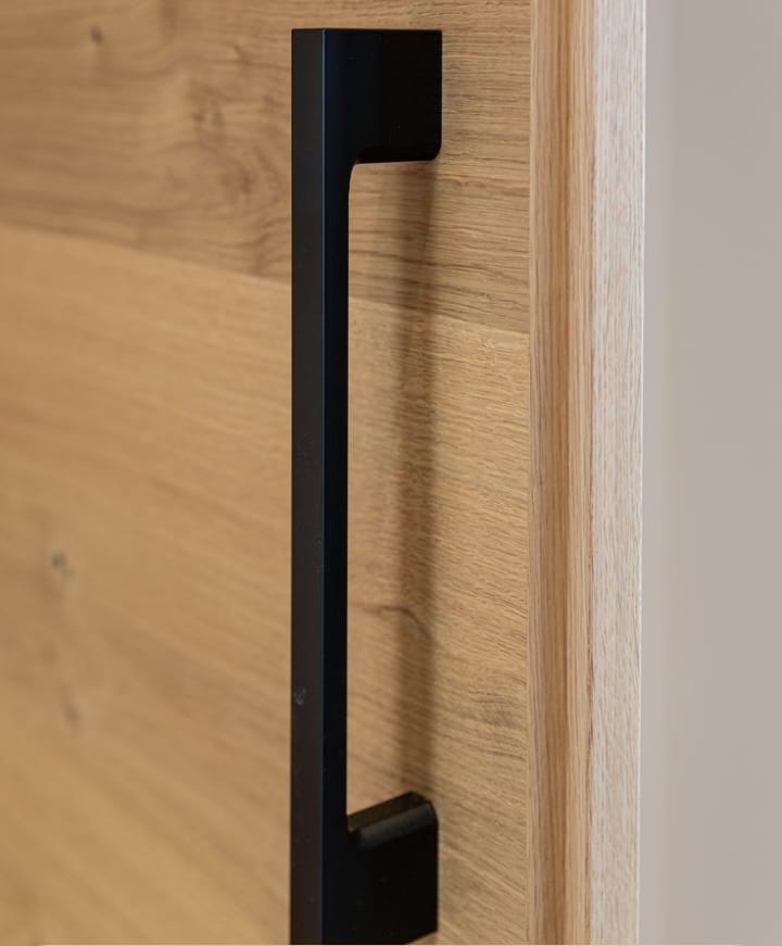 Matt black door handle